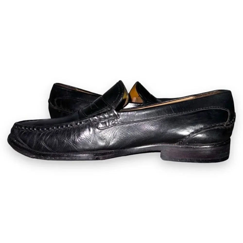 Black Sperry Gold Cup Leather Penny Loafers Size 9